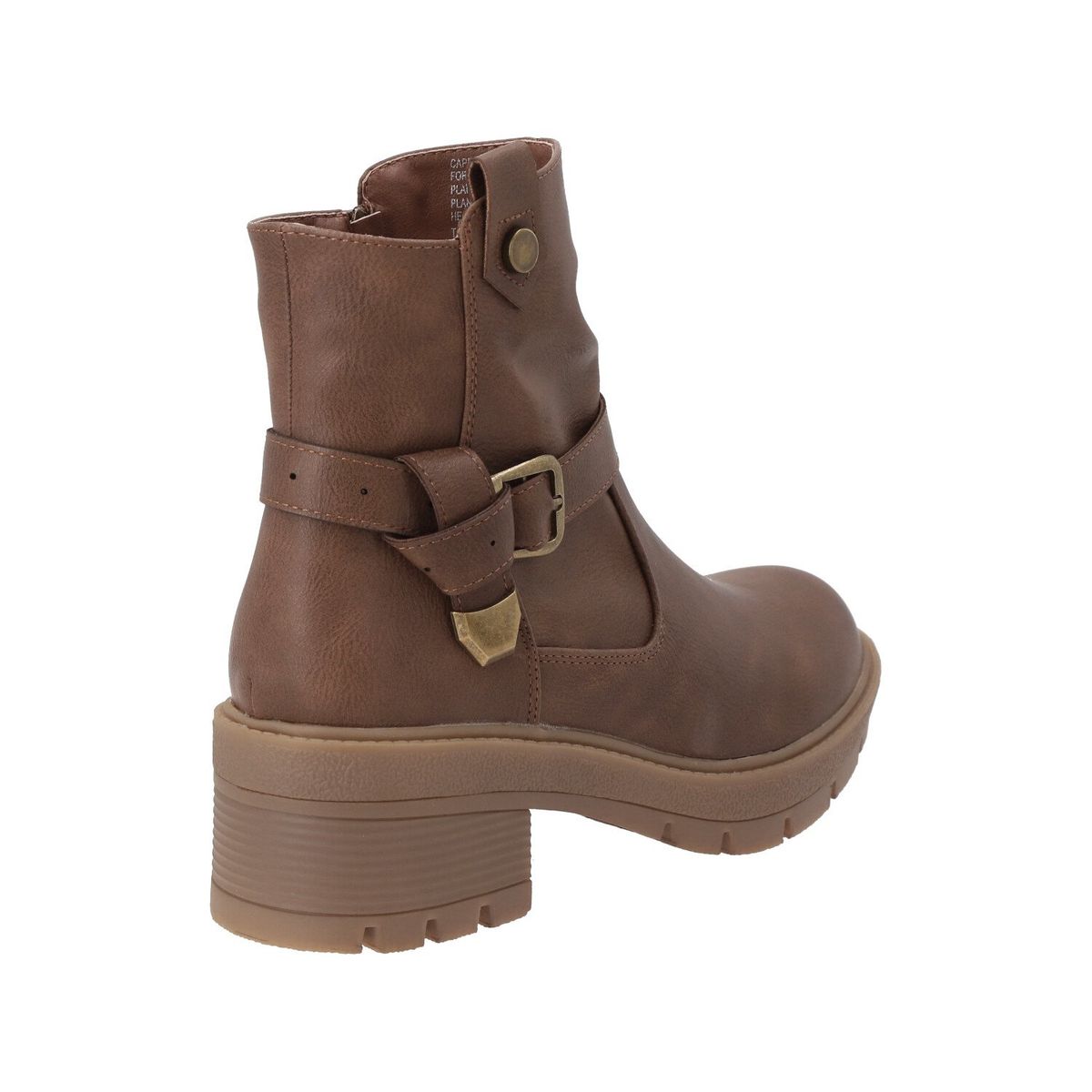 DETOGNI - Botin Casual Mujer Camel Plataforma Luz Detogni