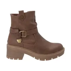 DETOGNI - Botin Casual Mujer Camel Plataforma Luz