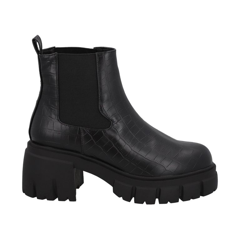 Botin Mujer Negro Plataforma Cecilia