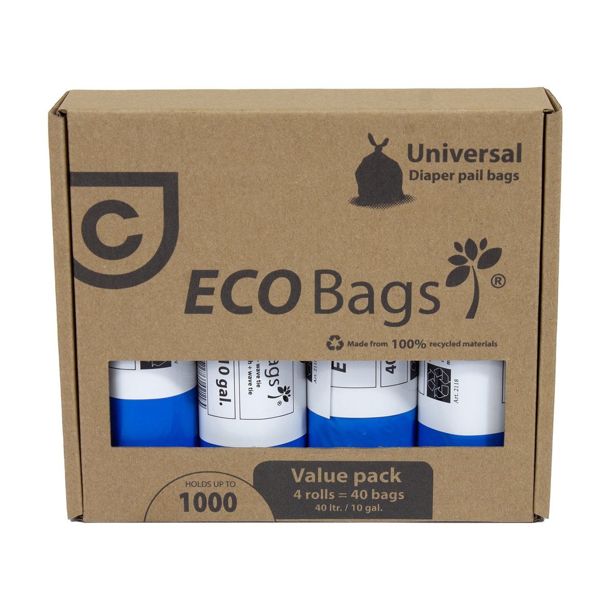 Bolsas Basura EcoBags 4x40 Bebesit, marca BEBESIT - Foto Principal