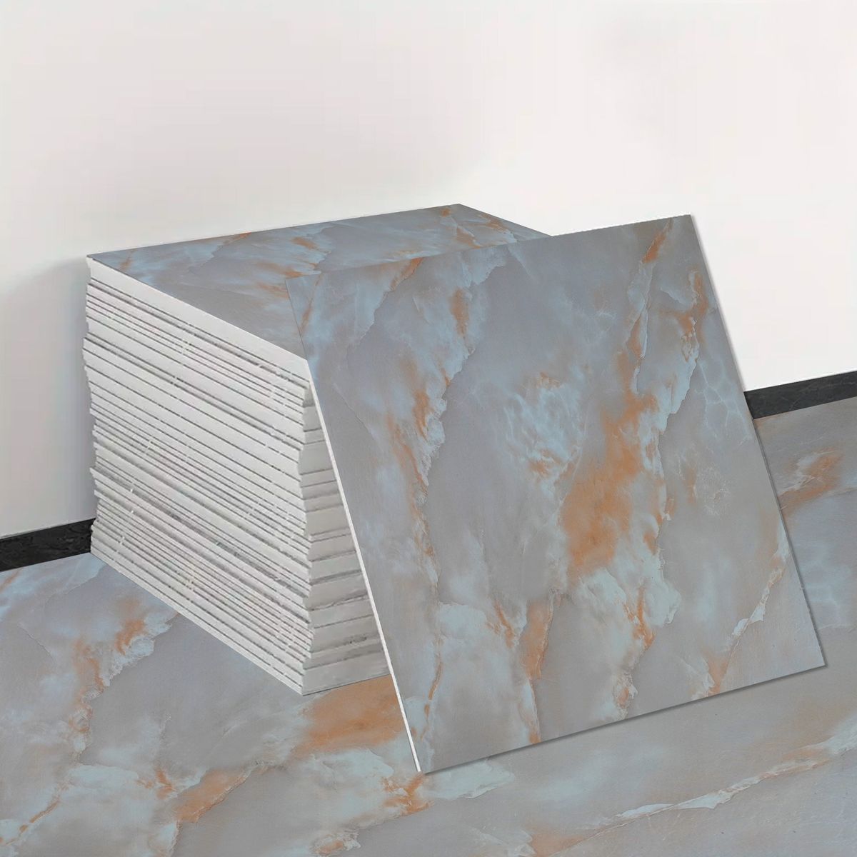 JOYTEK - Piso Autoadhesivo Vinílico Mármol Modern 1 Unidad de 60x60 cm - 15 mm