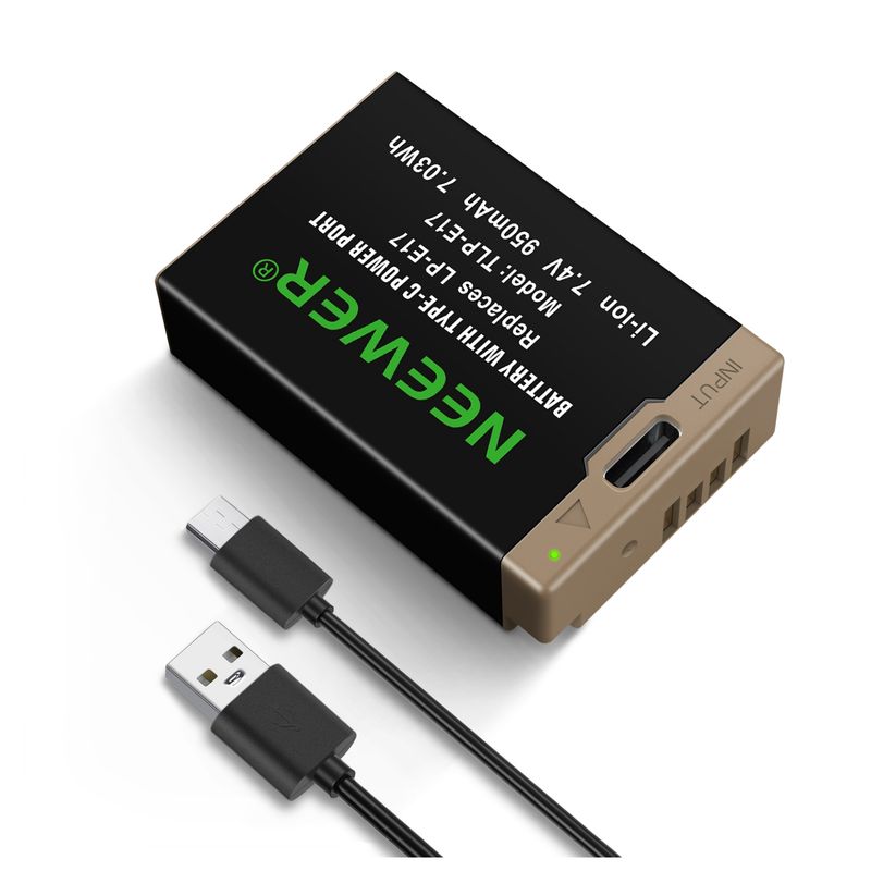 NEEWER - 950mah Lp-e17 Batería P Canon R50 R8 Rp R10 R100 T8i SL3 SL2 T6i