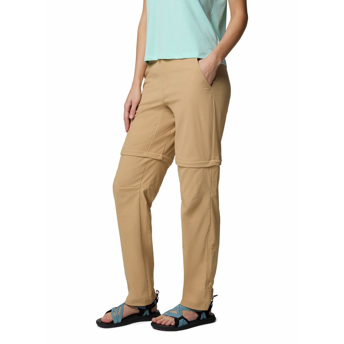 COLUMBIA - Pantalón Mujer Leslie Convertible Beige COLUMBIA