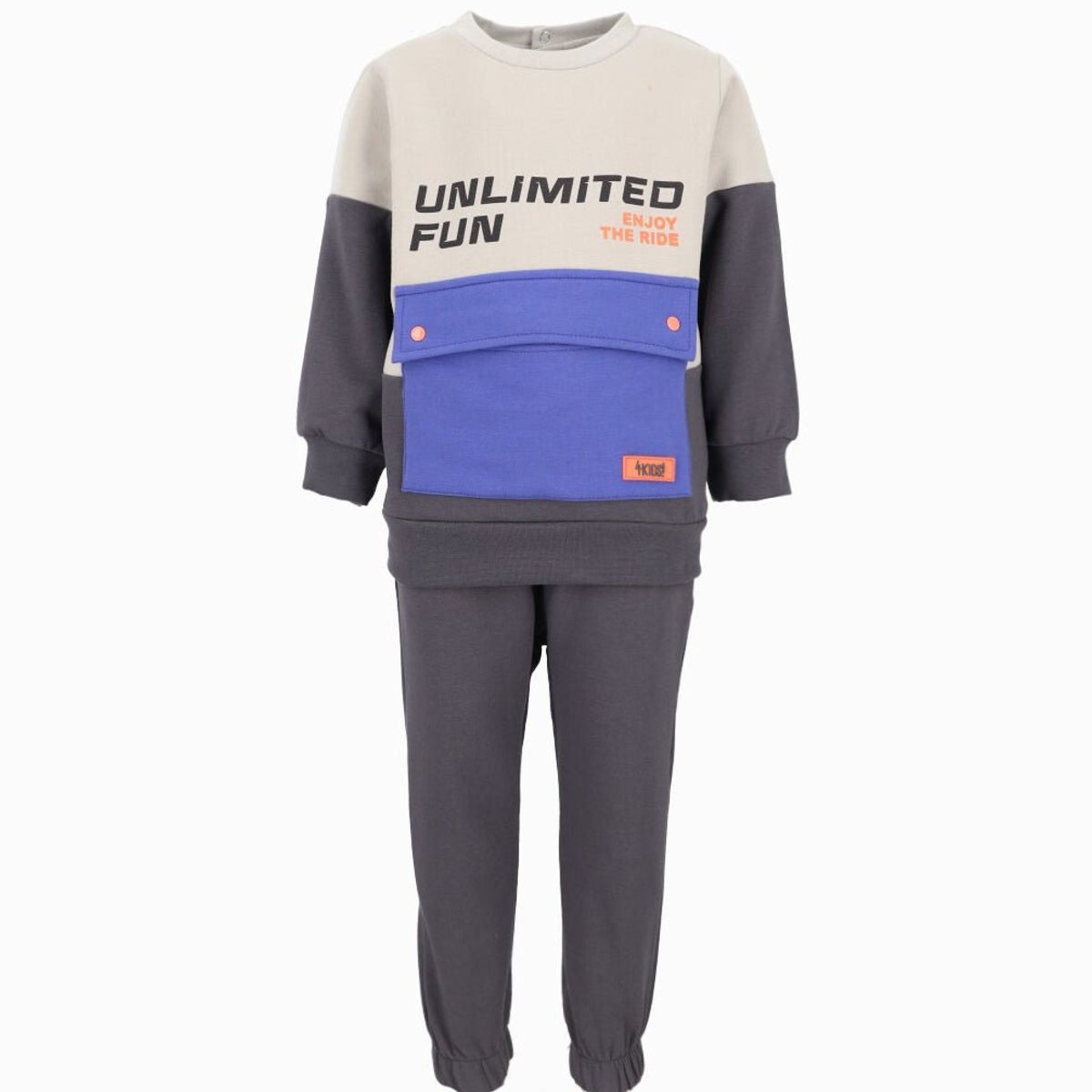 4KIDS - Buzo bebés con diseño gris 4 Kids