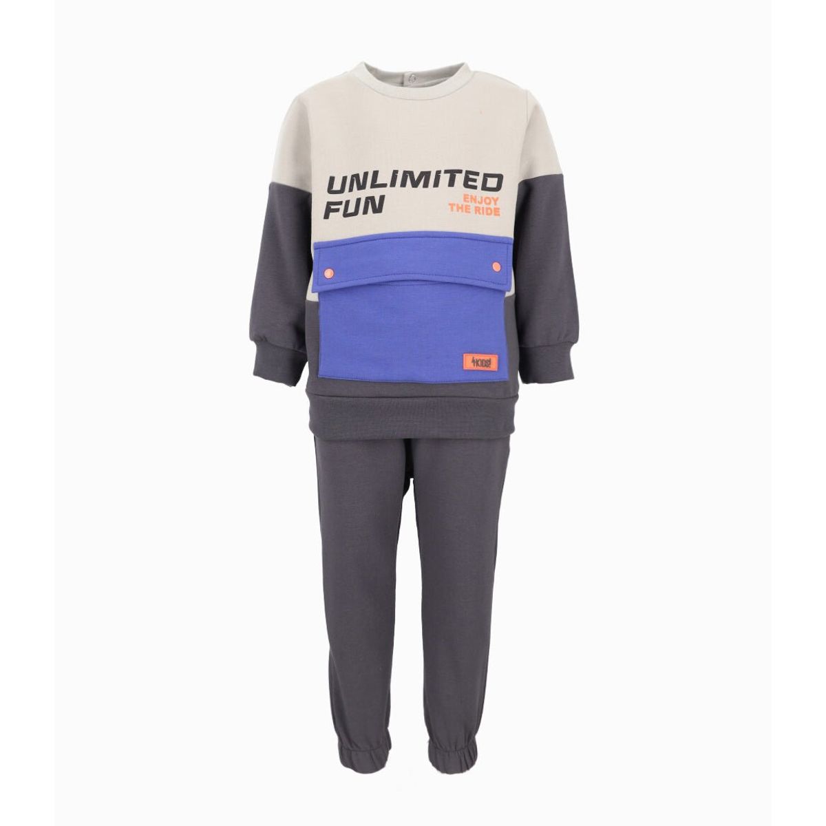 4KIDS - Buzo bebés con diseño gris 4 Kids