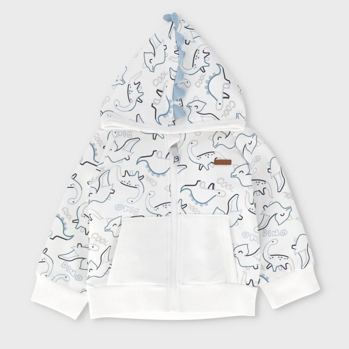 BLACK AND BLUE - Buzo recién nacido de dinosaurio blanco Black and Blue