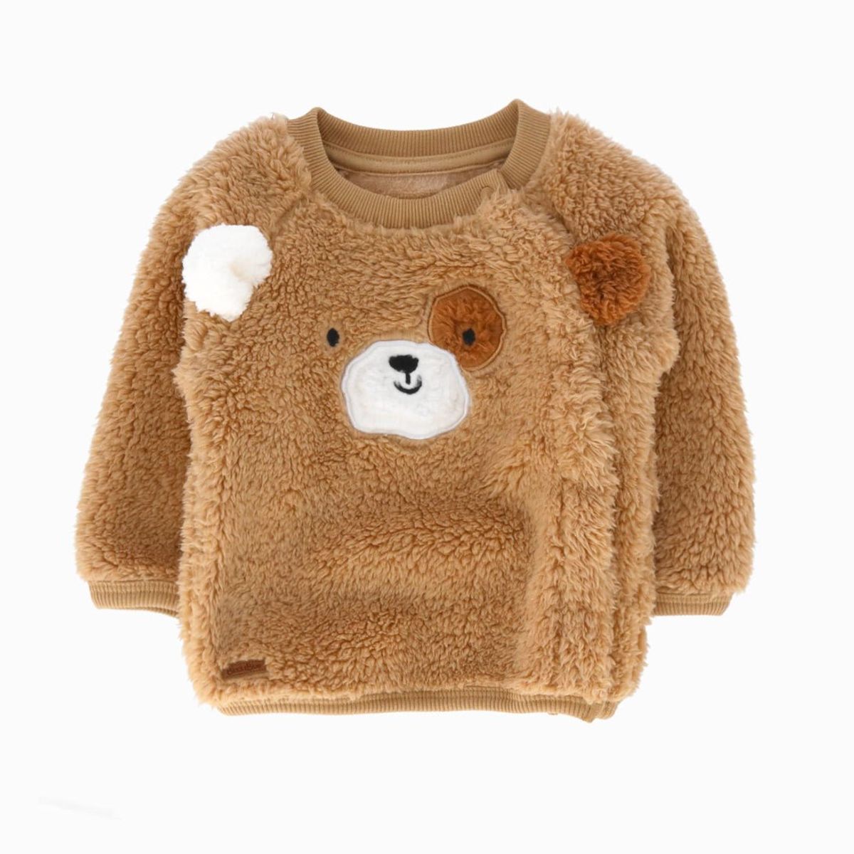 BLACK AND BLUE - Buzo recién nacido sherpa beige Black and Blue