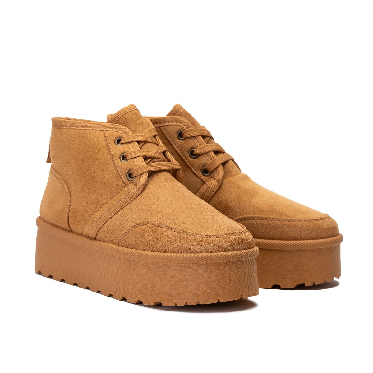 ZAMETA - Botín Mujer Felpudo Samba Camel Zameta