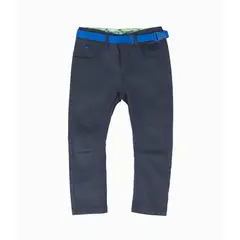 BLACK AND BLUE - Pantalón niño con cinturón azul piedra