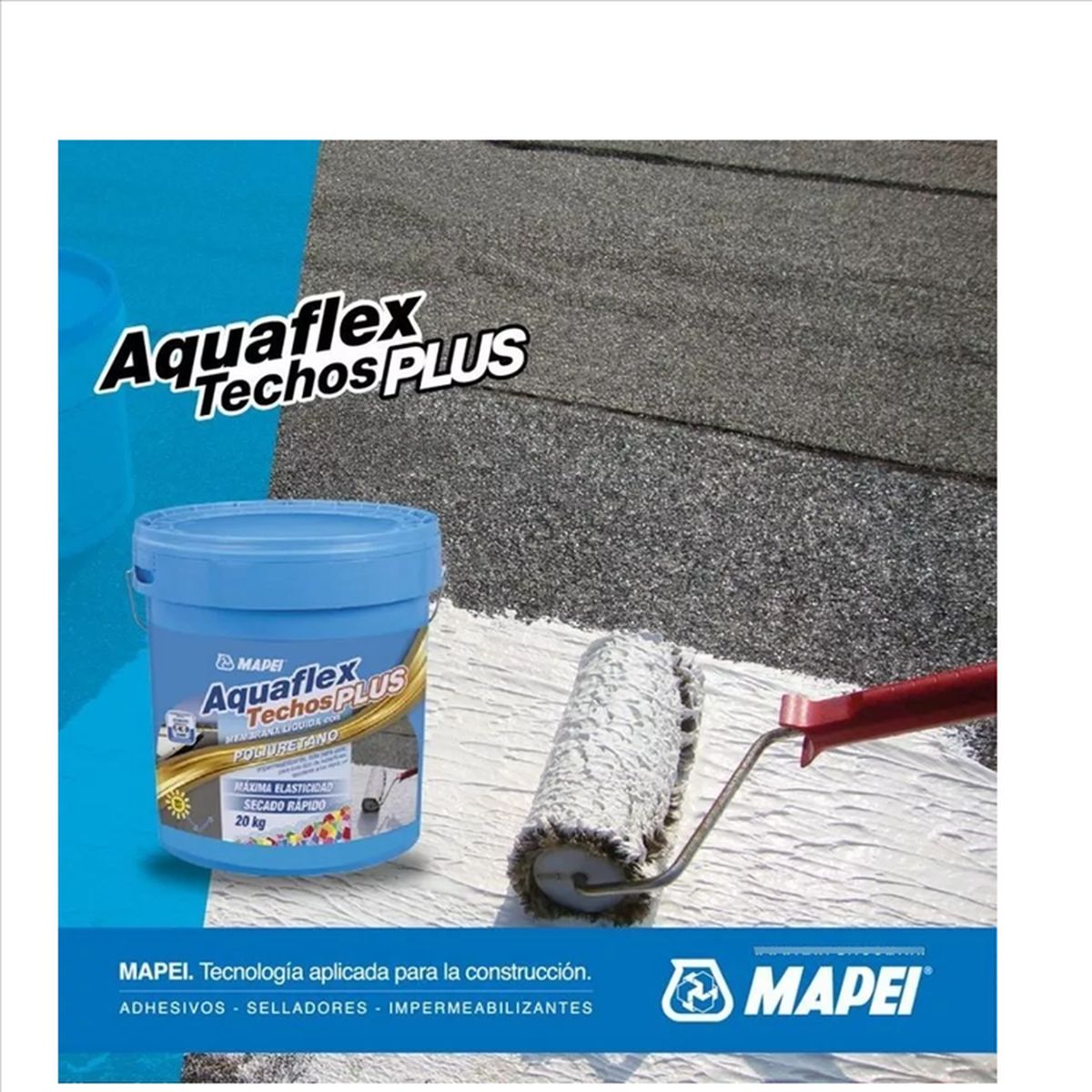 MAPEI - AQUAFLEX TECHOS PLUS BLANCO - Membrana Impermeabilizante 20Kg