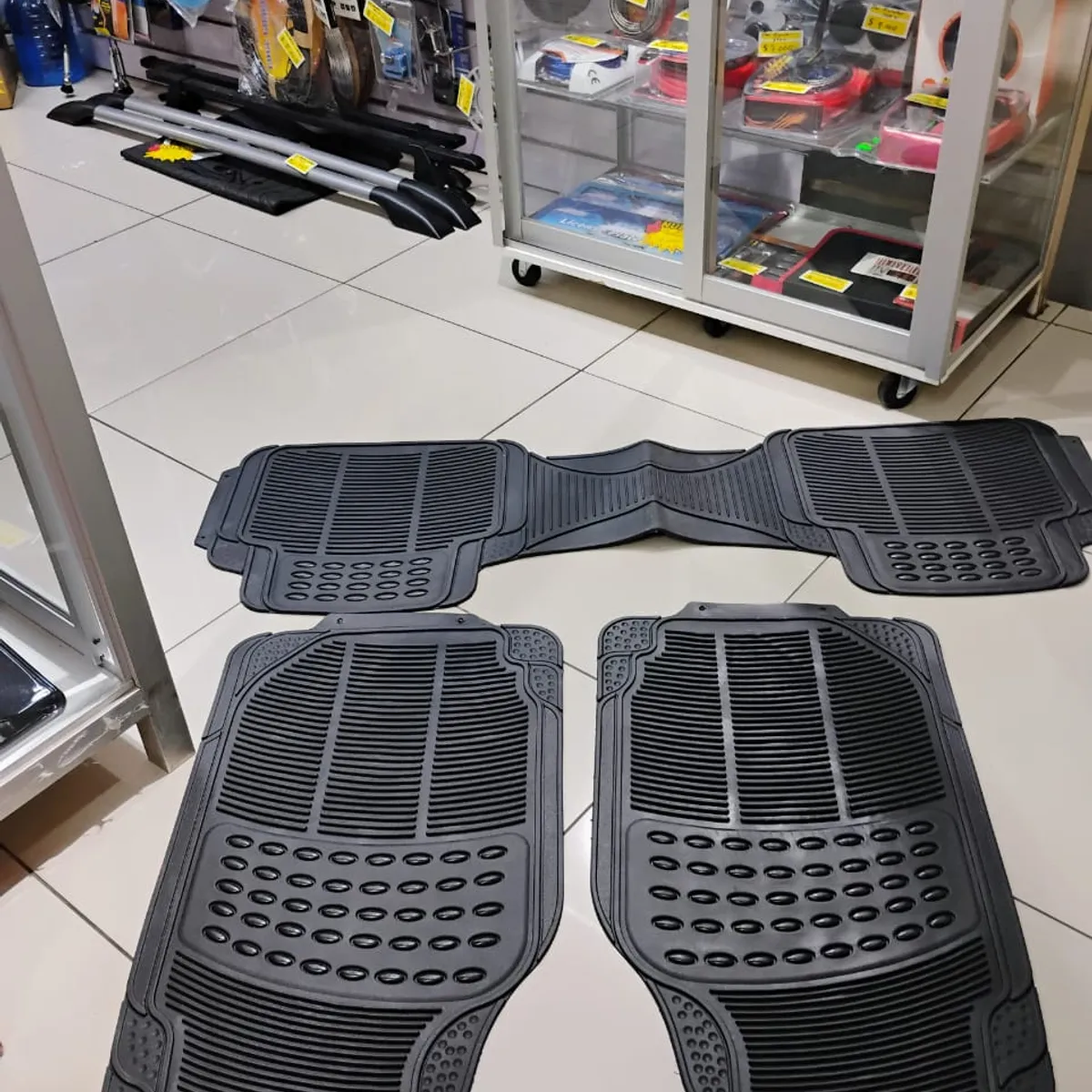 GENERICO - Set 3 piezas pisos alfombras tapetes de goma de autos y suv