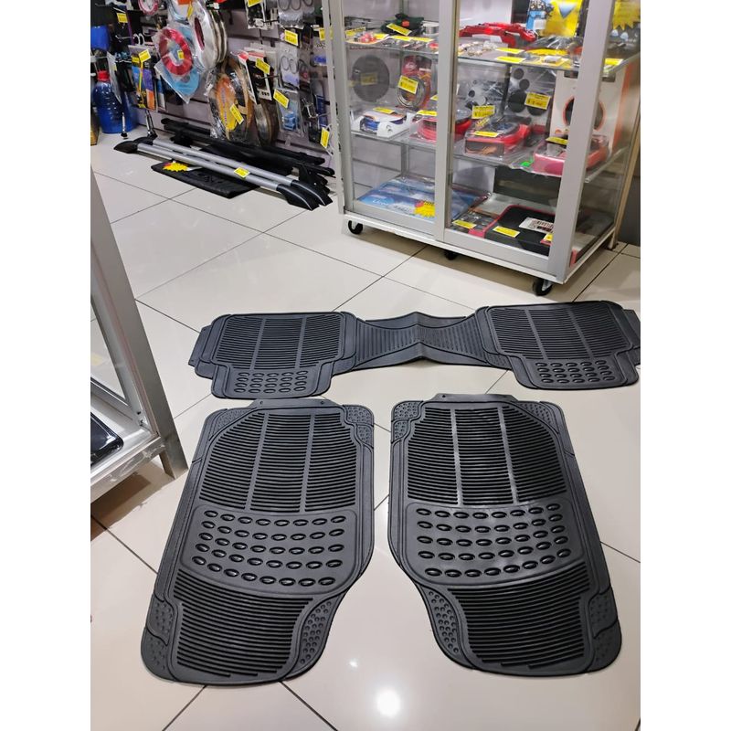 GENERICO - Set 3 piezas pisos alfombras tapetes de goma de autos y suv