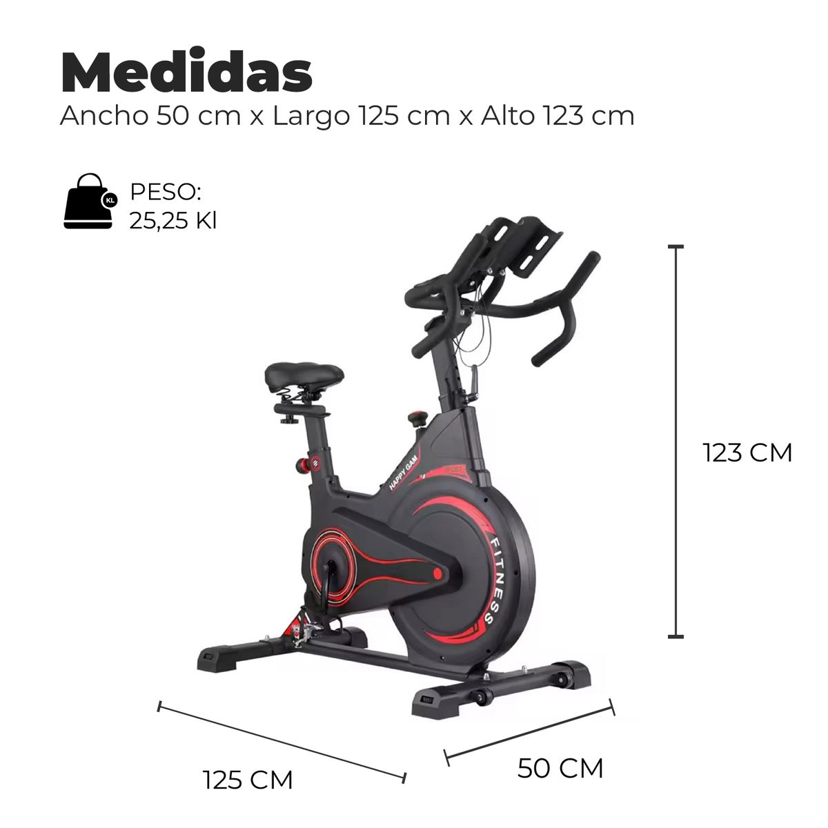 ALPHA - Bicicleta Spinning Magnetica Profesional T1 Disco 6kg