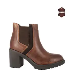 ALQUIMIA - Botin de Cuero Mujer Café Zanra