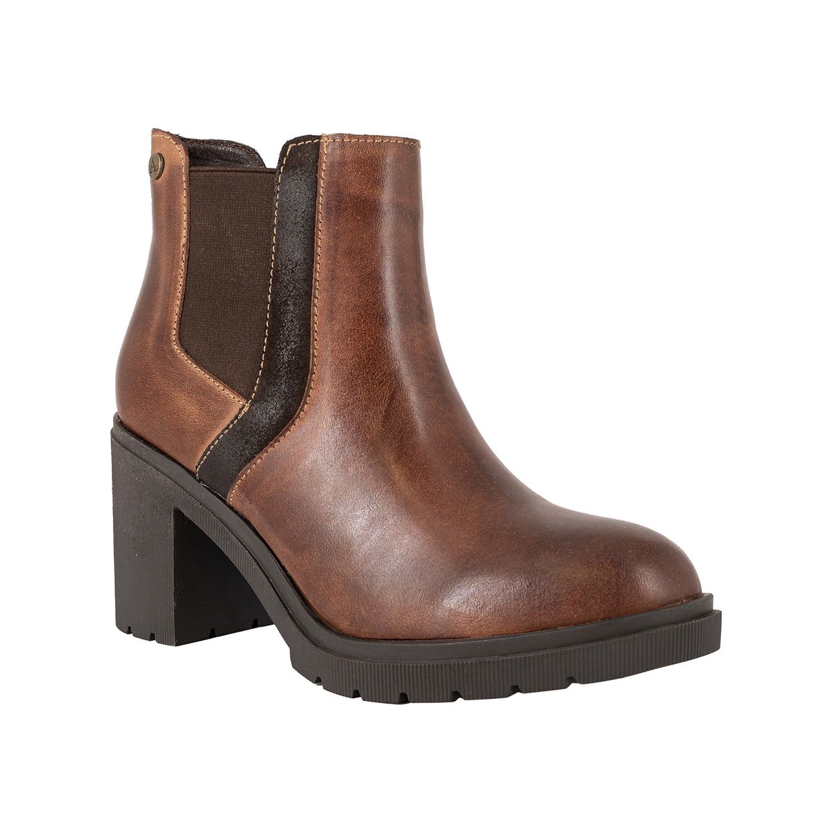 ALQUIMIA - Botin de Cuero Mujer Café Zanra Alquimia