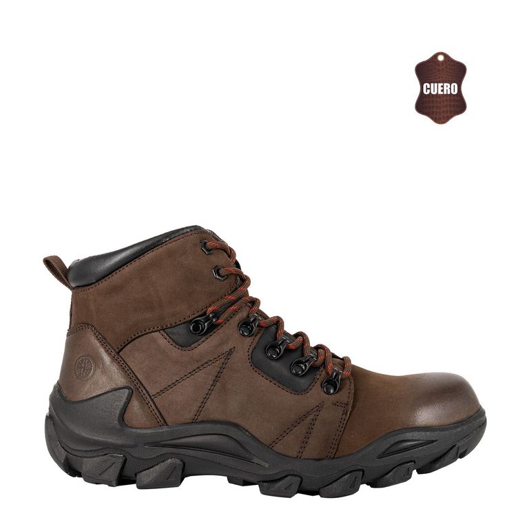 Botin de Cuero Hombre Café Sauco