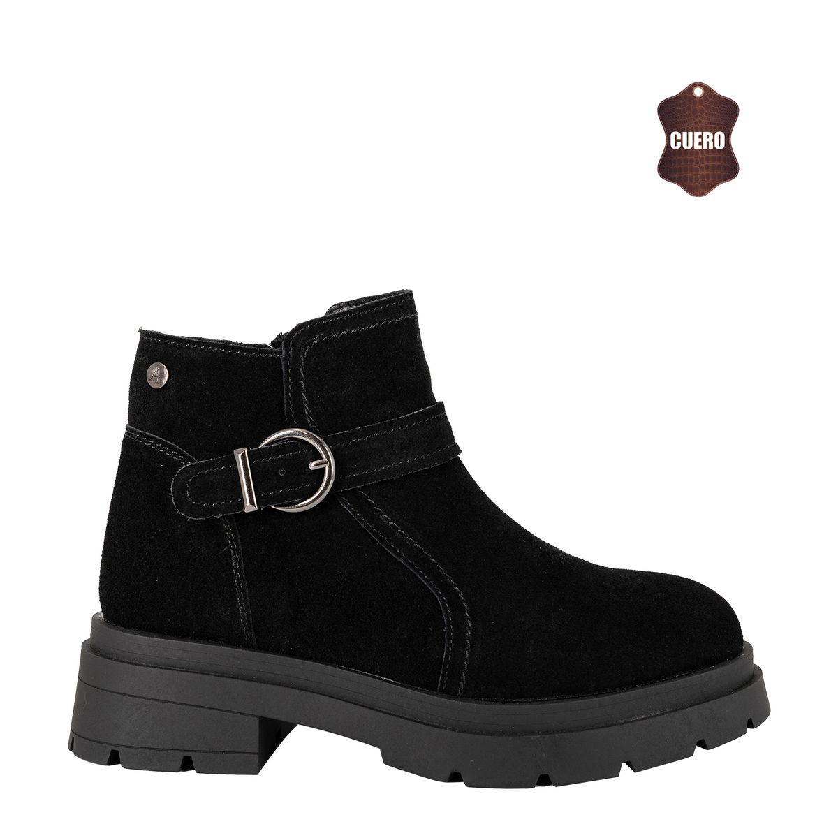 ALQUIMIA - Botin de Cuero Mujer Full Negro Rosie Negro Alquimia