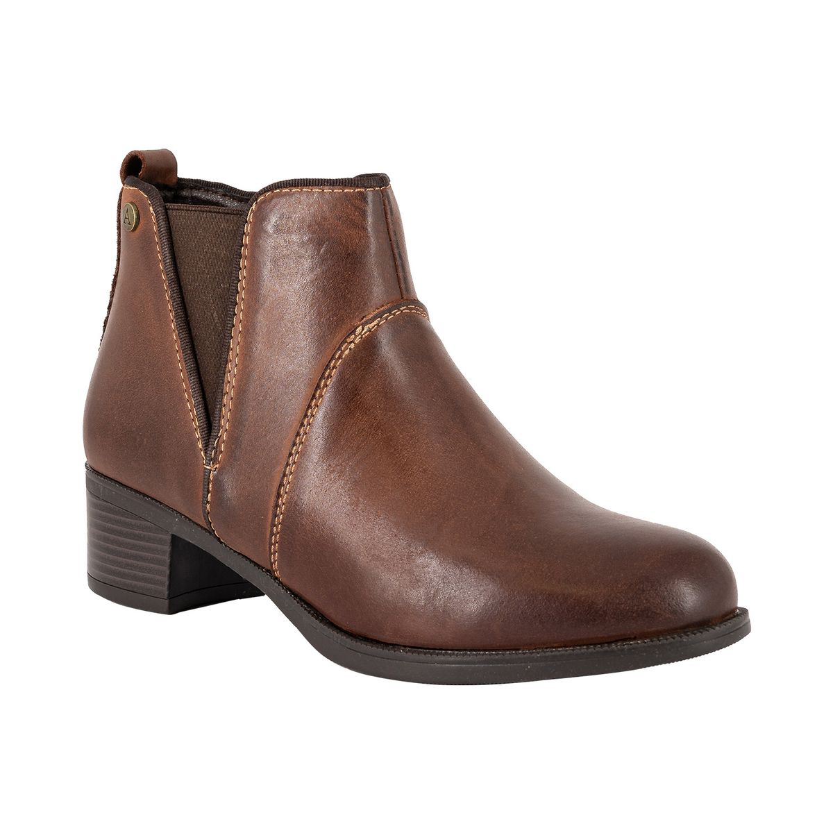 ALQUIMIA - Botin de Cuero Mujer Caramelo Lady Café Alquimia