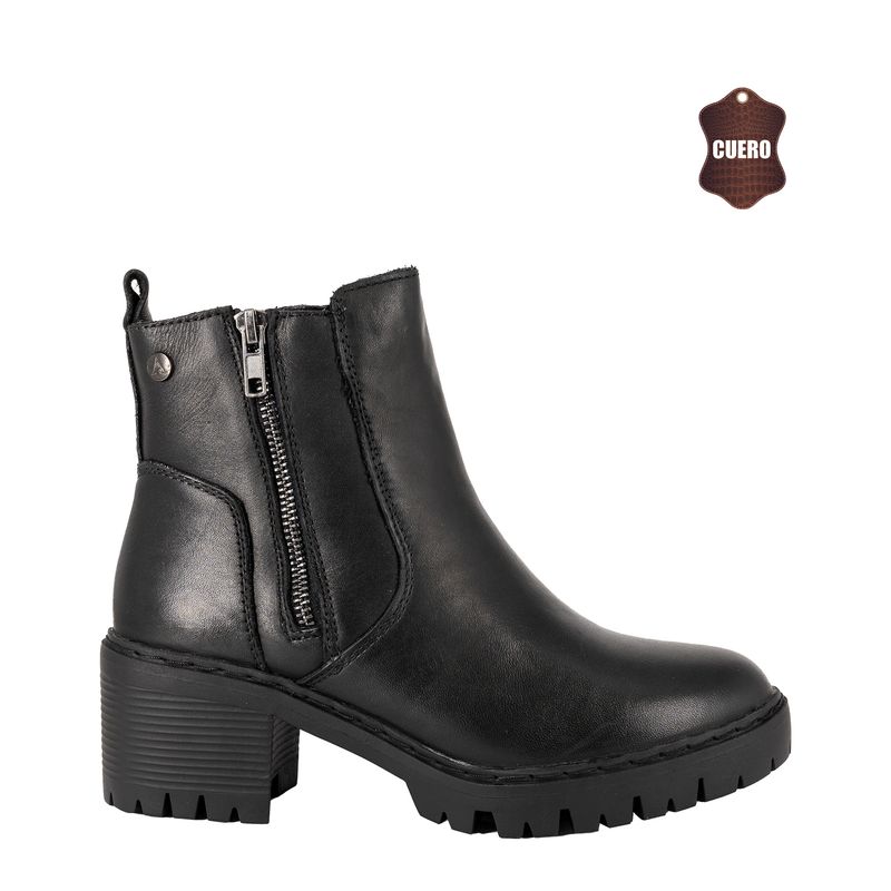 ALQUIMIA - Botin de Cuero Mujer Negro Gaby Alquimia