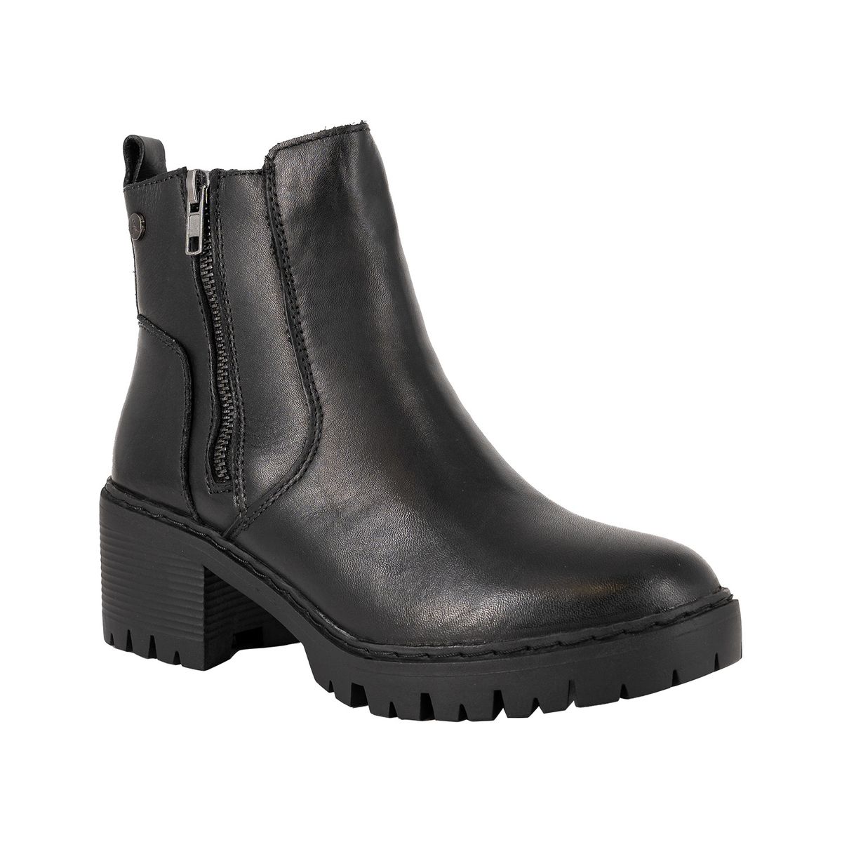 ALQUIMIA - Botin de Cuero Mujer Negro Gaby Alquimia