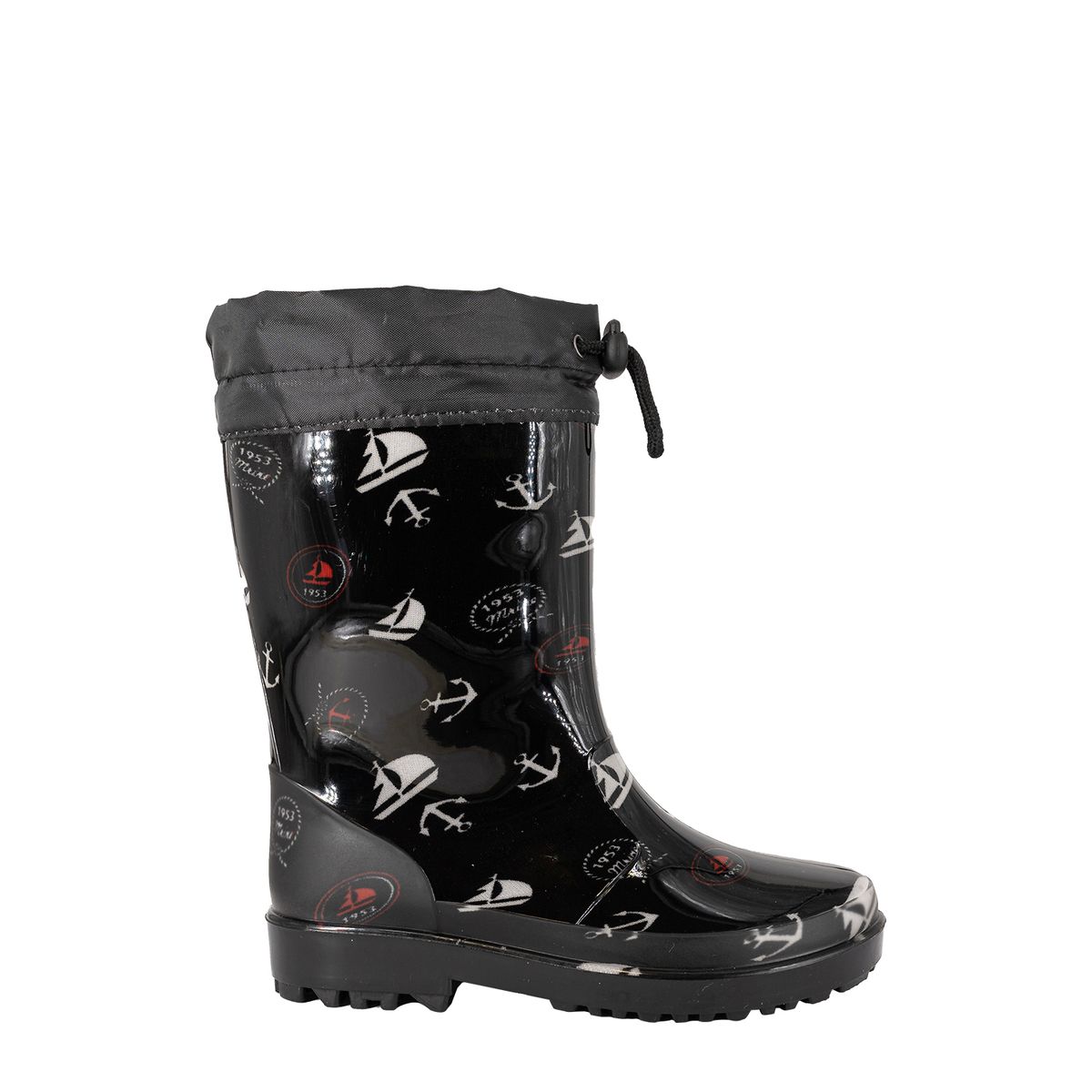 BAMBOO - Bota de Agua con Polar Niño Negro Zamio Bamboo