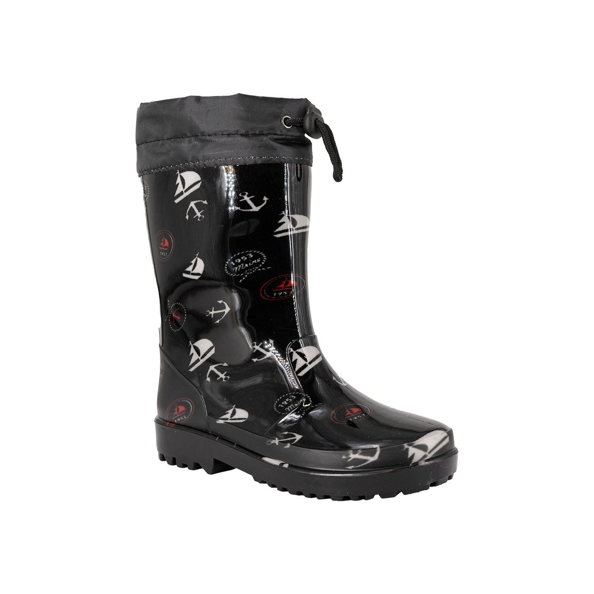 BAMBOO - Bota de Agua con Polar Niño Negro Zamio Bamboo