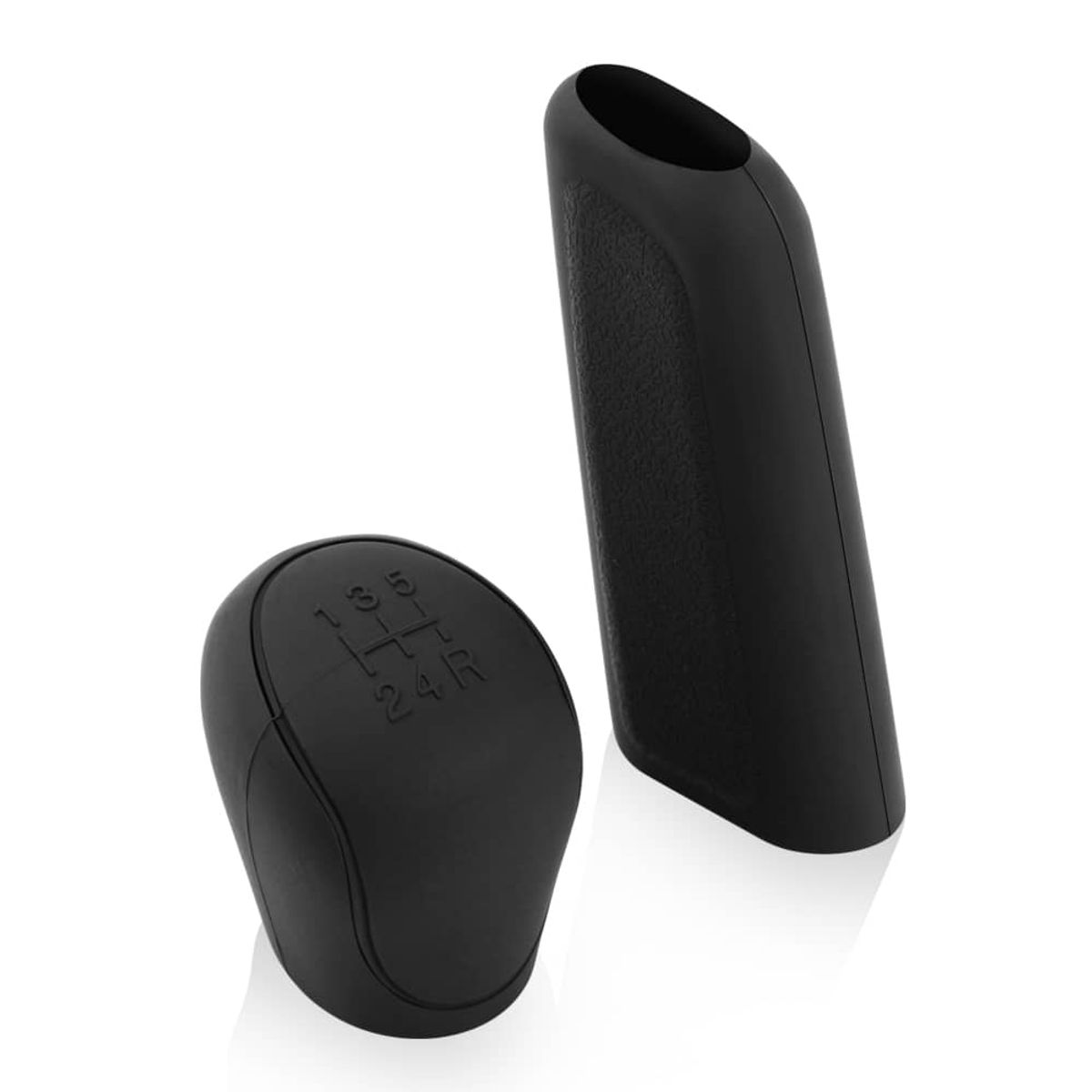 GENERICO - Set funda gel silicona cubre pomo perilla de cambios negro