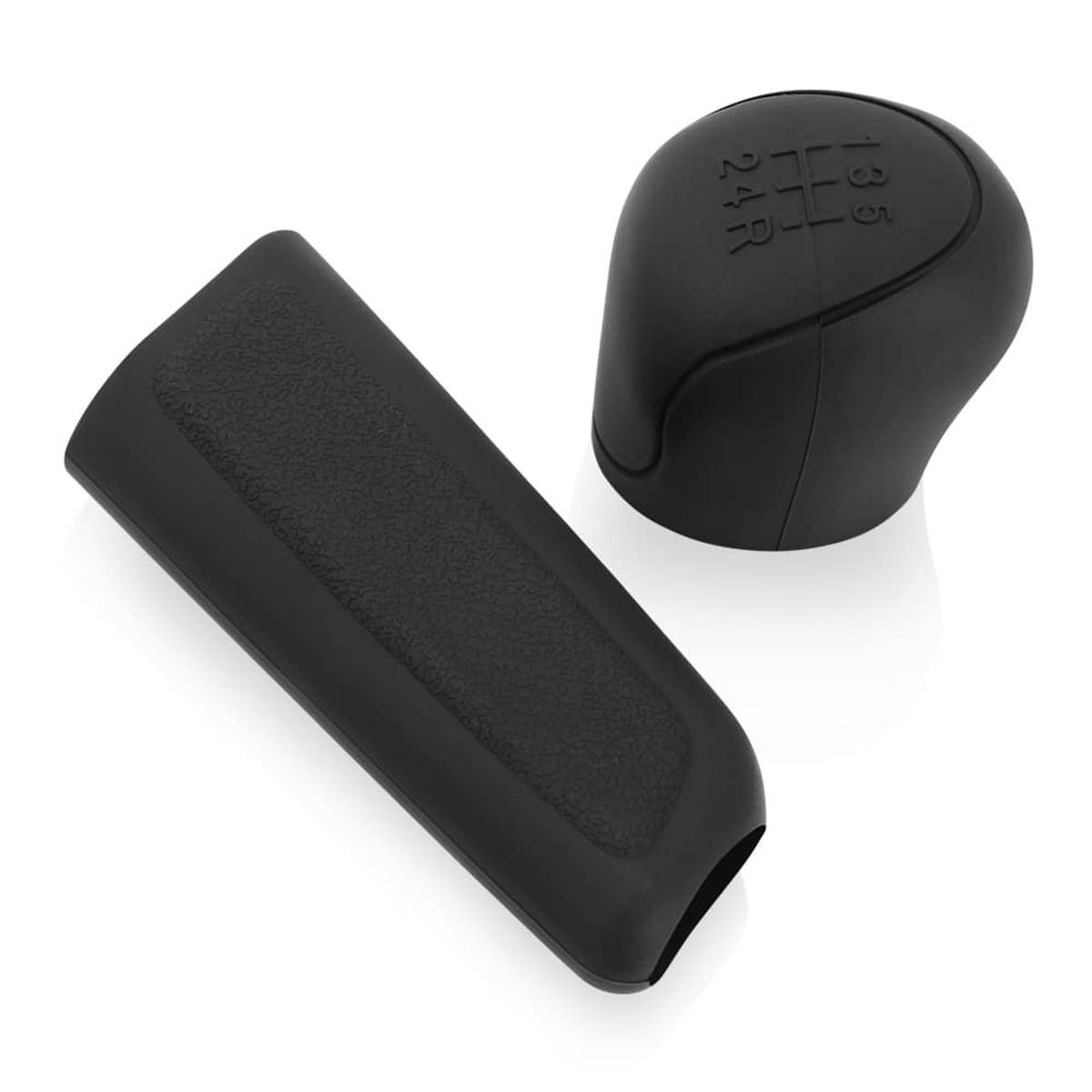 GENERICO - Set funda gel silicona cubre pomo perilla de cambios negro