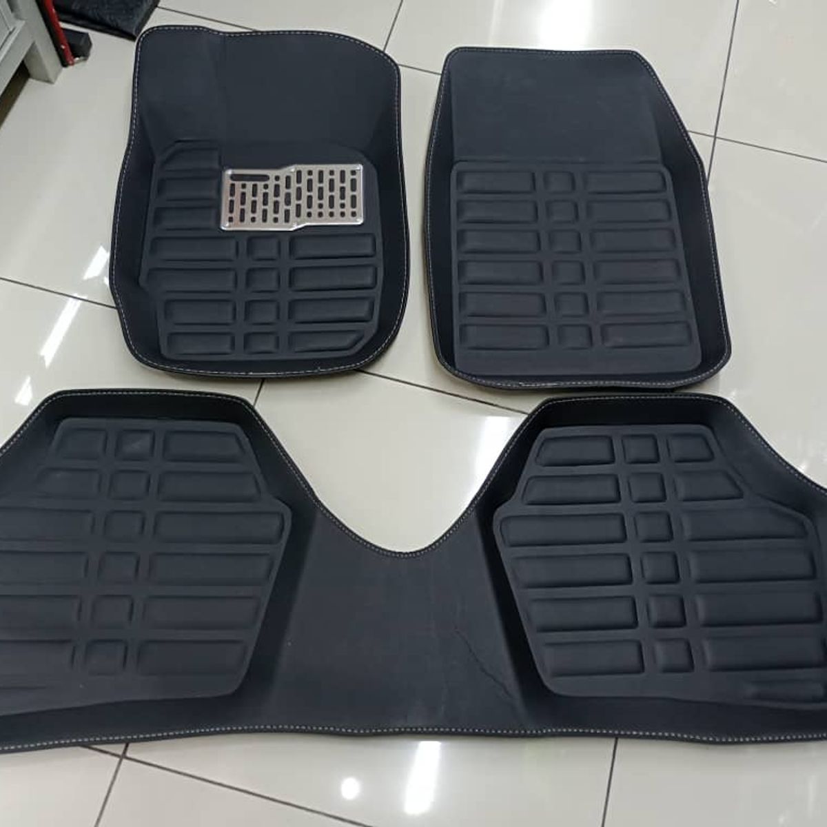 GENERICO - Set de alfombras pisos tapetes para autos y suv tipo bandeja