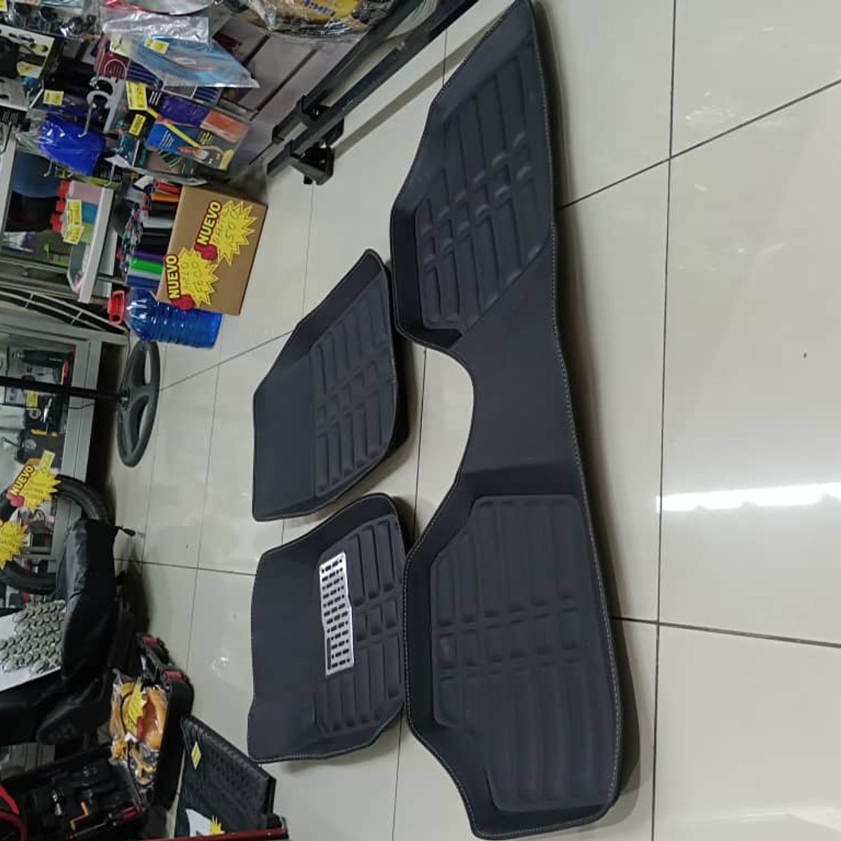 GENERICO - Set de alfombras pisos tapetes para autos y suv tipo bandeja
