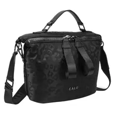 CALU - Cartera Simona Microfibra Leopardo Negro