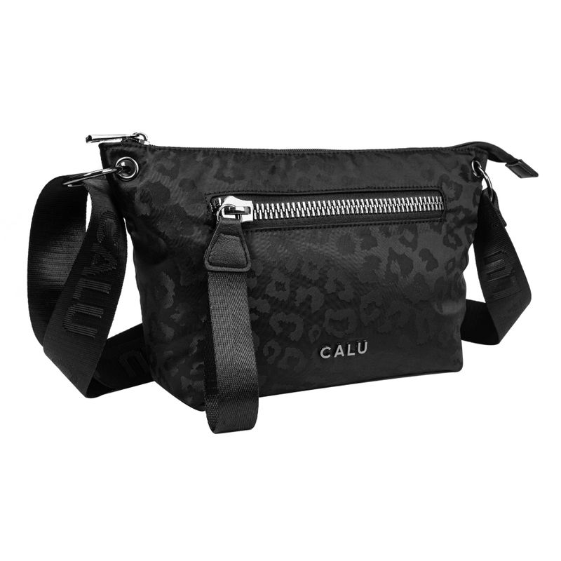 CALU - Cartera Bandolera Pascal Leopardo Negro Calu