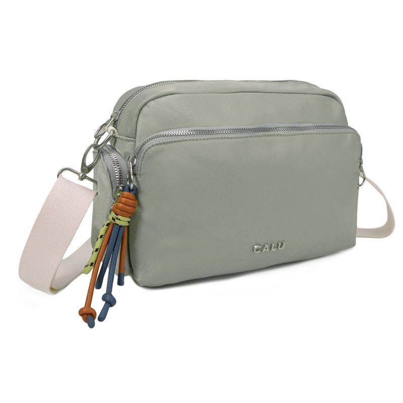 CALU - Cartera Bandolera Louisa Microfibra Dusty Verde Calu