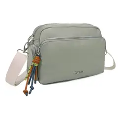 CALU - Cartera Bandolera Louisa Microfibra Dusty Verde