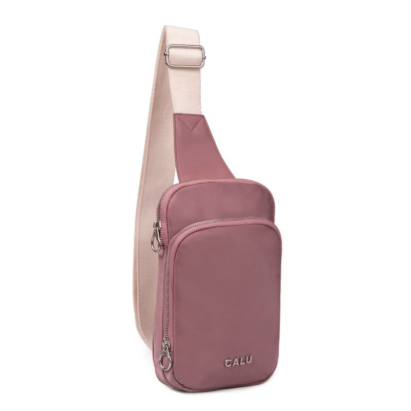 CALU - Crossbody Ligero Cloe Microfibra Palo Rosa Calu