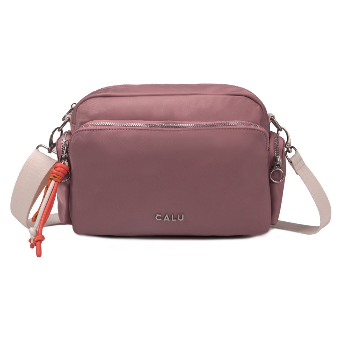 CALU - Cartera Bandolera Louisa Microfibra Palo Rosa Calu