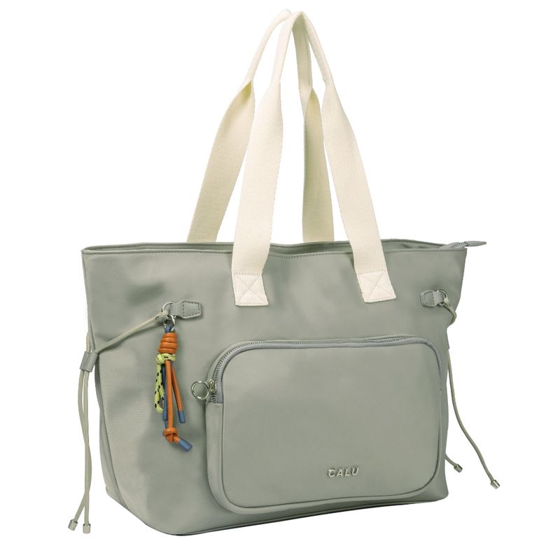 CALU - Cartera Tote Amplia Ginger Dusty Verde Calu