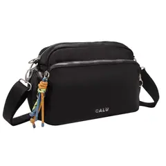CALU - Cartera Bandolera Louisa Microfibra Negro