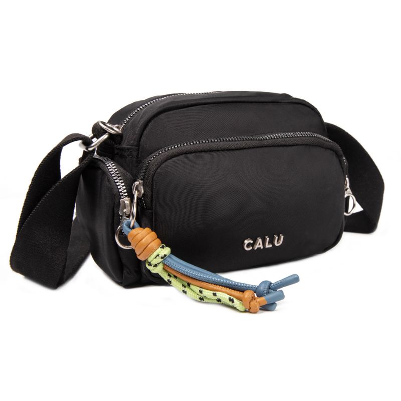 CALU - Cartera Bandolera Pamela Microfibra Negro Calu