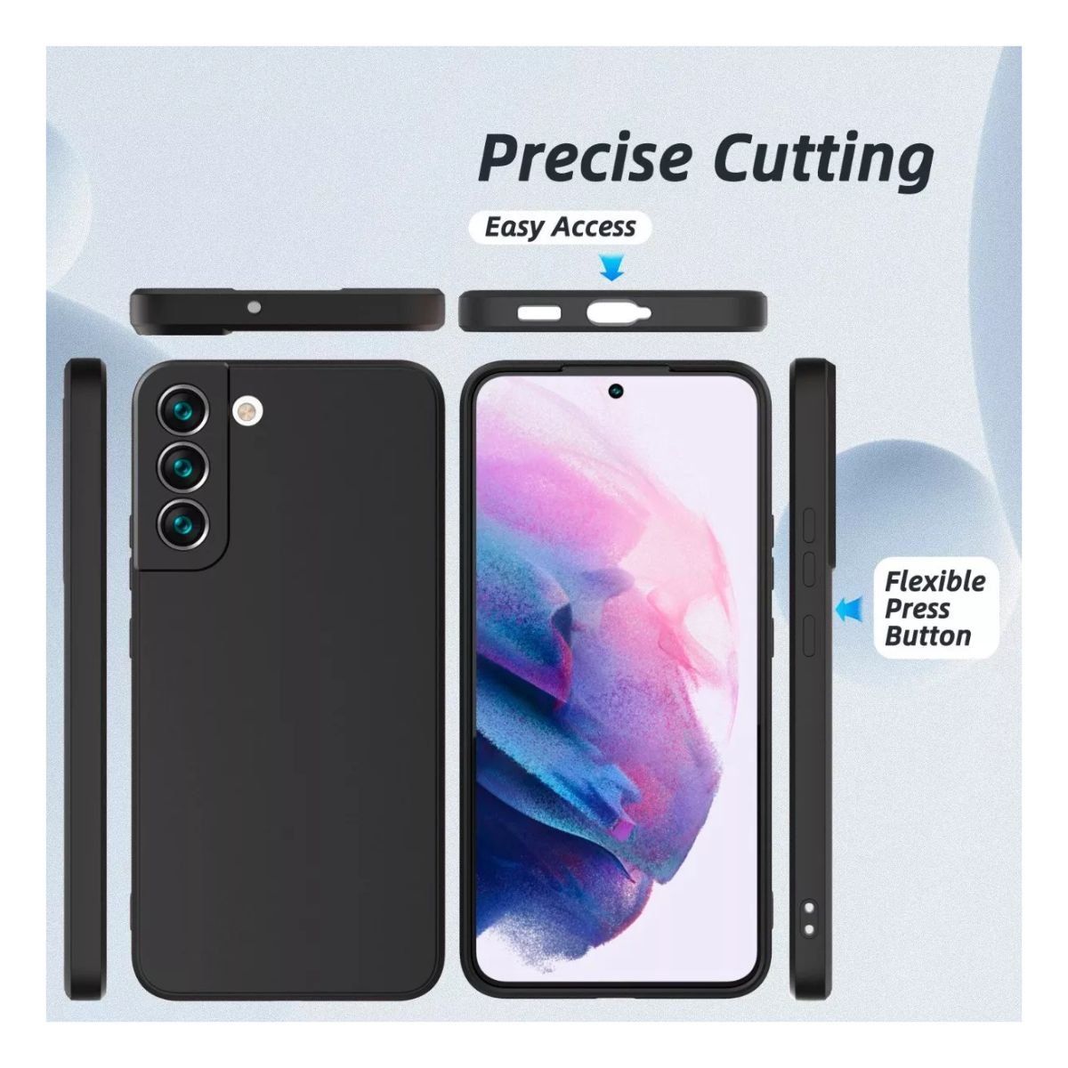 GENERICO - Carcasa Para Samsung S22 Plus Silicon Slim Antigolpes