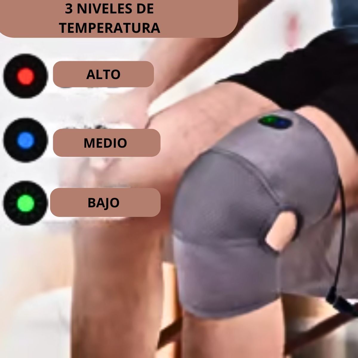 MOVI - Rodillera Con Calefacción y Vibración