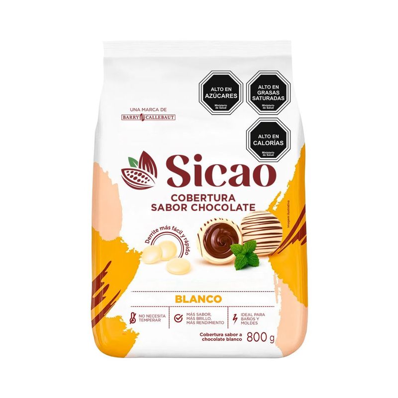 SICAO - Cobertura De Chocolate Sicao Blanco 800 Grs