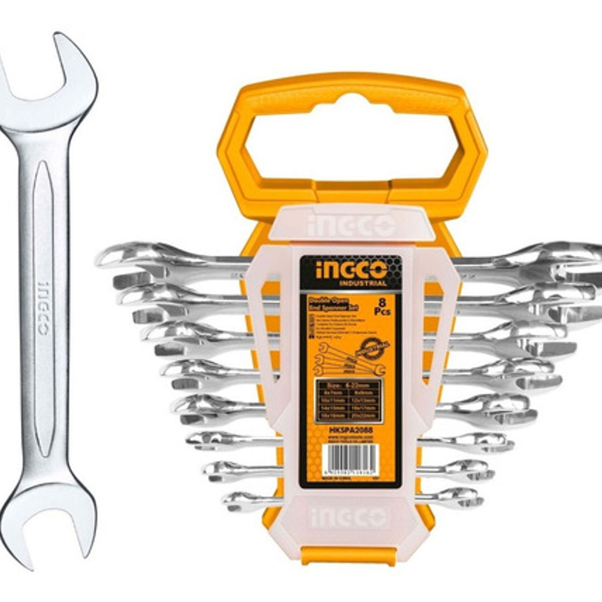 INGCO - Set Llaves Punta/Punta Industrial 8 Piezas 6-22Mm Ingco Hkspa2088