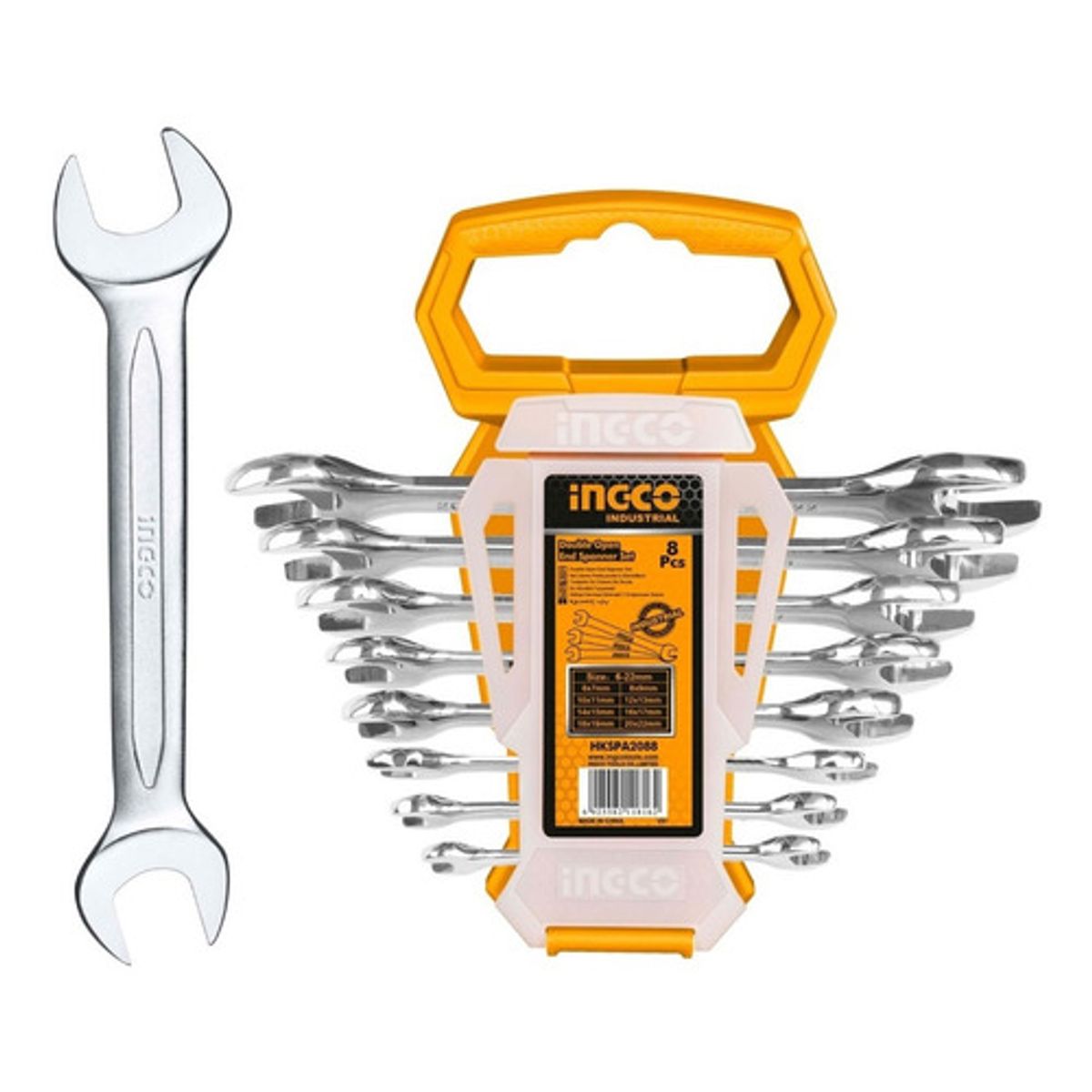 INGCO - Set Llaves Punta/Punta Industrial 8 Piezas 6-22Mm Ingco Hkspa2088