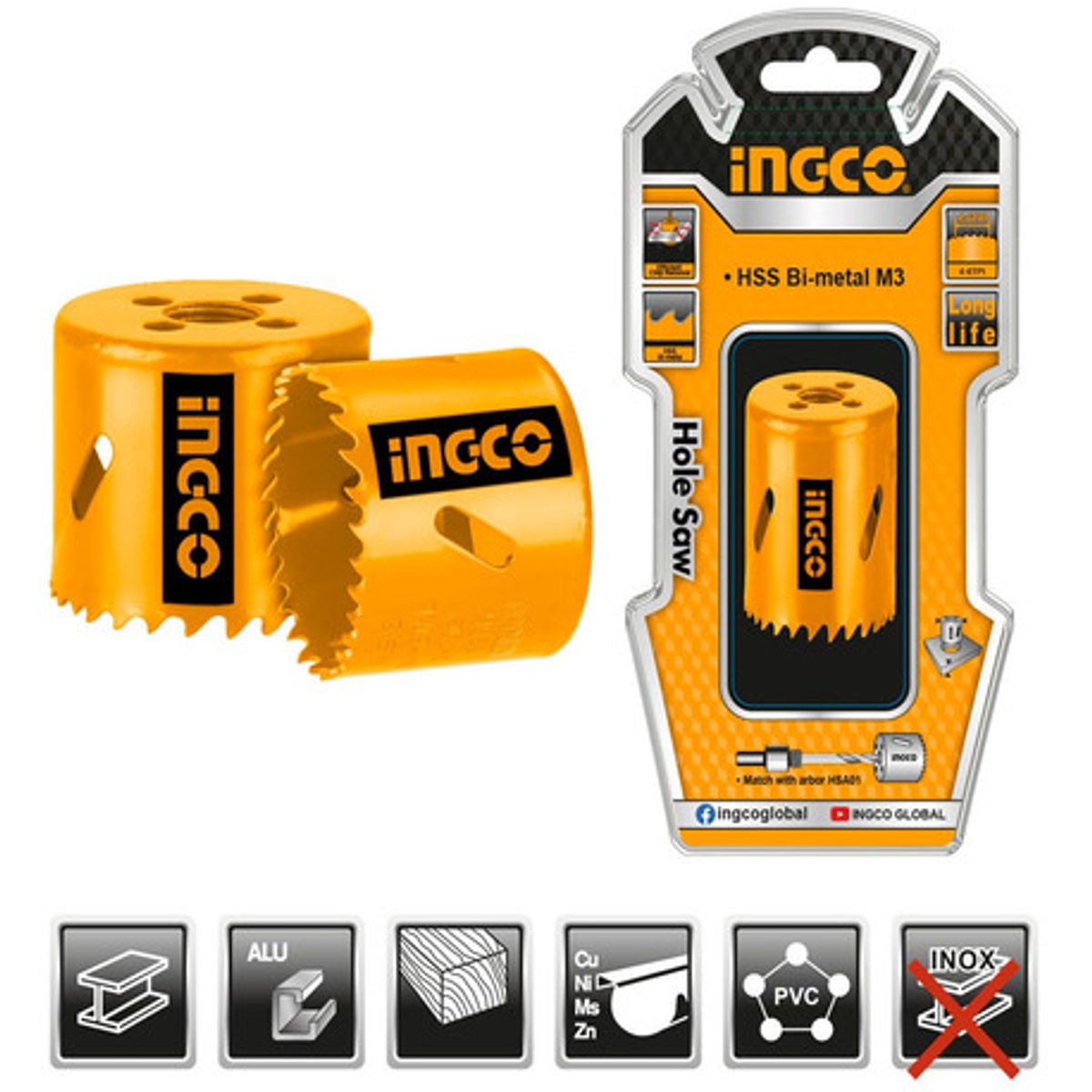 INGCO - Sierra De Copa Bi-Metal 76Mm-3" Ingco Hsb10761