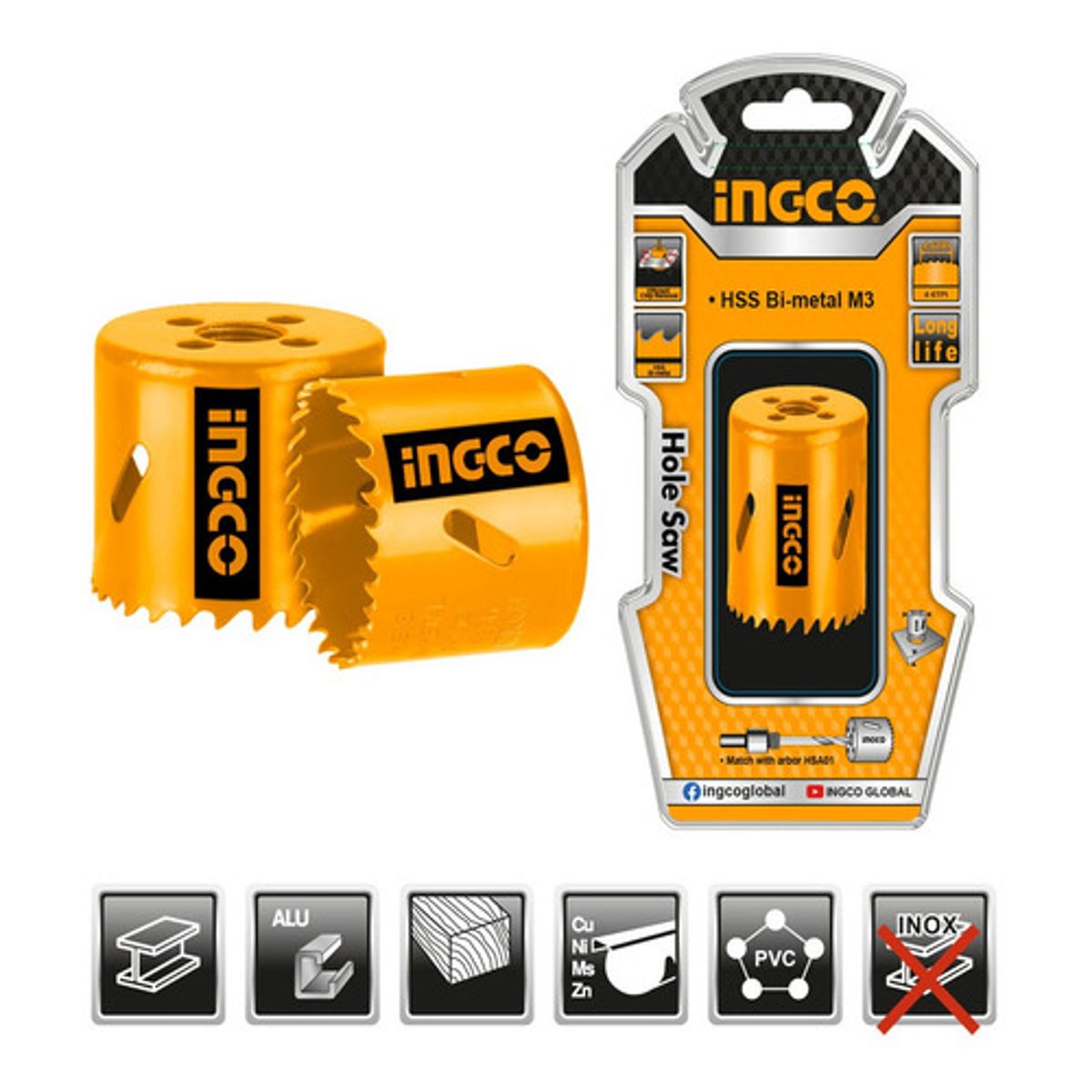 INGCO - Sierra De Copa Bi-Metal 76Mm-3" Ingco Hsb10761