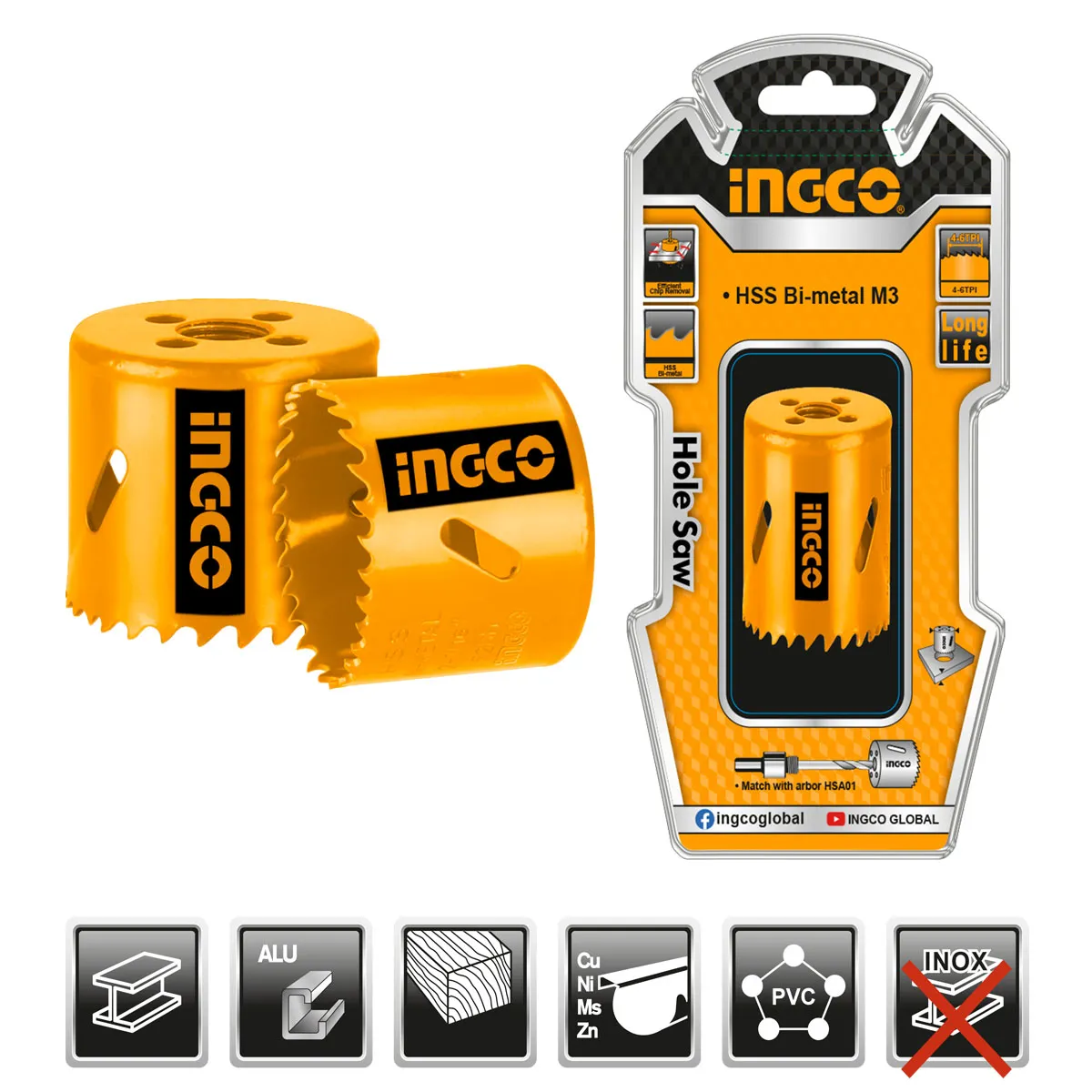 INGCO - Sierra De Copa Bi-Metal 76Mm-3" Ingco Hsb10761