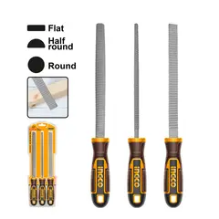 INGCO - Set Limas Industrial Para Madera 3 Piezas 200Mm/8" Hktfw0308