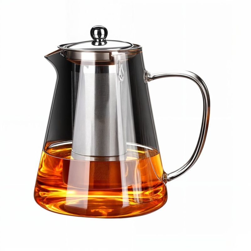 GENERICO - tetera infusor tetera vidrio tetera te infusor inox 950 ml