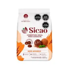SICAO - Cobertura De Chocolate Semi Amargo Para Ganache 800 Gr